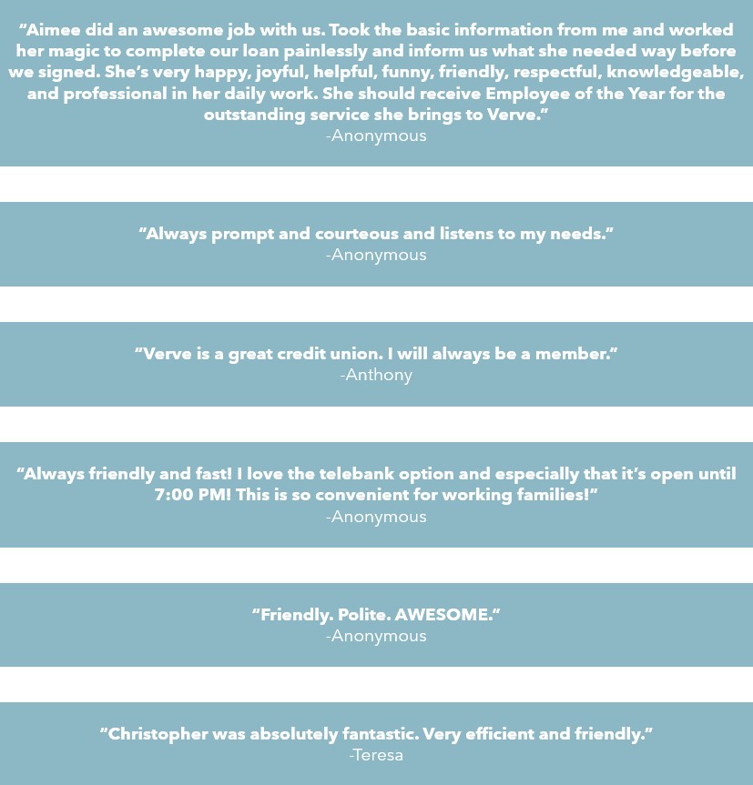 graphic of testimonial from happy members
