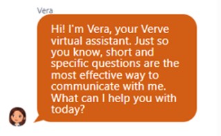 Vera chat responsefrom chatbot