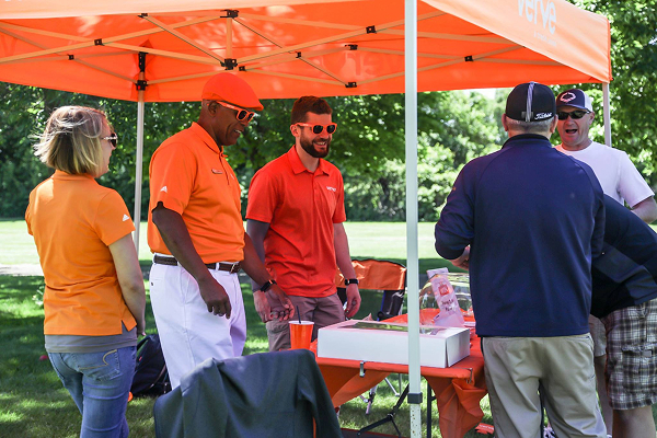 Verve team at event tent