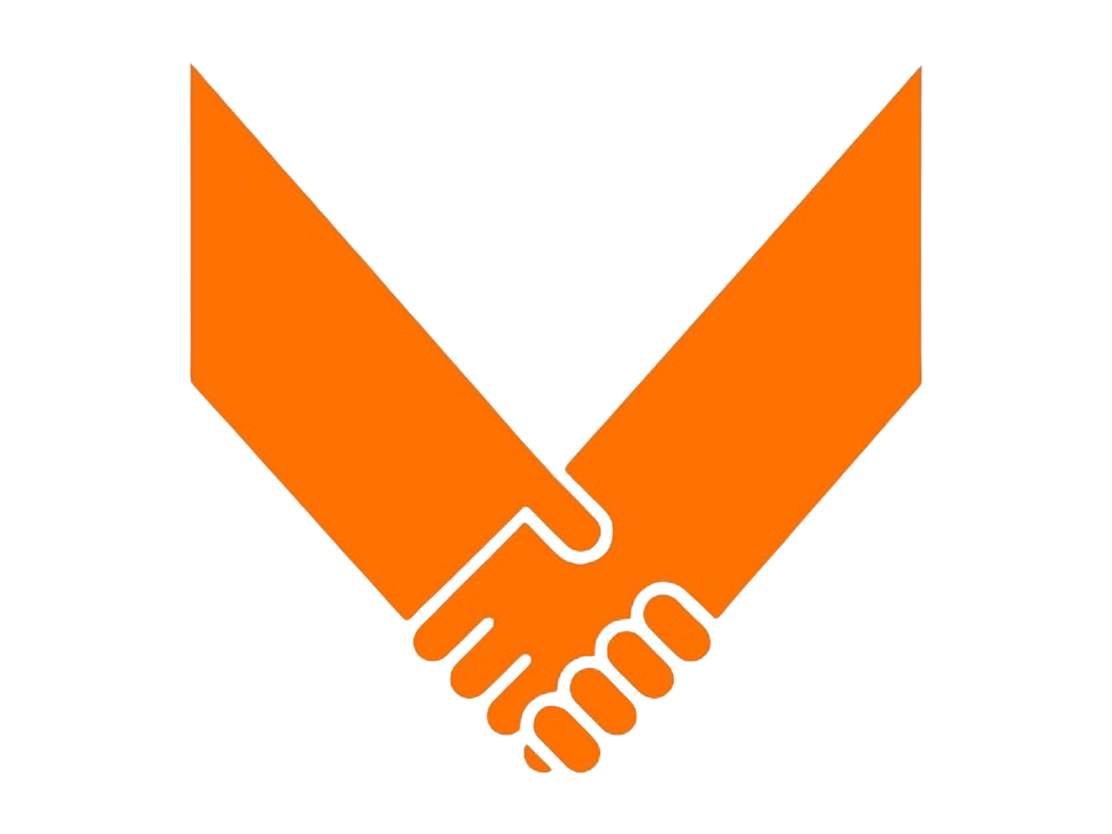 two hands together to form Verve v