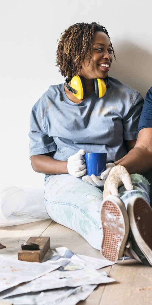 Couple moving into new house