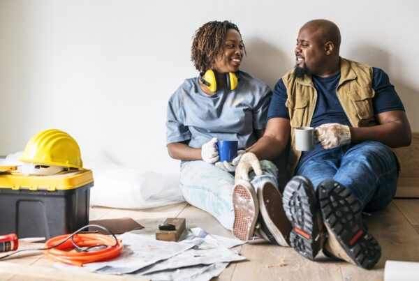 Couple moving into new house